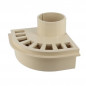 Scarico per balcone d'angolo, diametro 80mm, sabbia Scarico per balcone d'angolo, diametro 80mm, sabbia