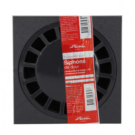 Yard Drain With Vertical Socket: M80-F90, Dark Grey, NICOLL, SC089