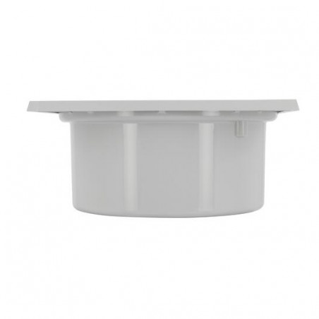 Siphon de cour à emboîture incorporée verticale M80 F90, gris clair