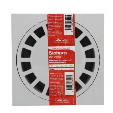 Verticale Aansluittuit En Stopcontact Afvoer M80 F90, Lichtgrijs, NICOLL, SC089G