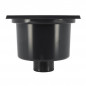 Sifone di cortile a grande guardia d'acqua, uscita verticale M50 - F40 mm, grigio scuro