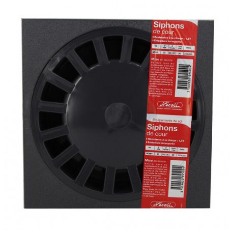 Yard Drain With Vertical Socket: M90-F80/100, Dark Grey, NICOLL, SC891