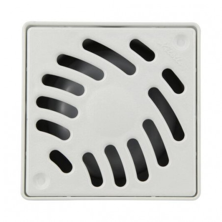 Siphonnette 97x97 mm avec grille en PVC blanc, emboitement Ø93/50/40 mm NICOLL SIHJ10 - Image 3/5