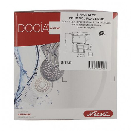 Drenaggio A Pavimento Per Pavimenti In Plastica, NICOLL, SITAR