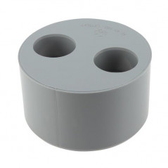 Tampon de réduction incorporée PVC mâle 100 mm, femelle 32/32 mm. NICOLL T33 - Image 1/4