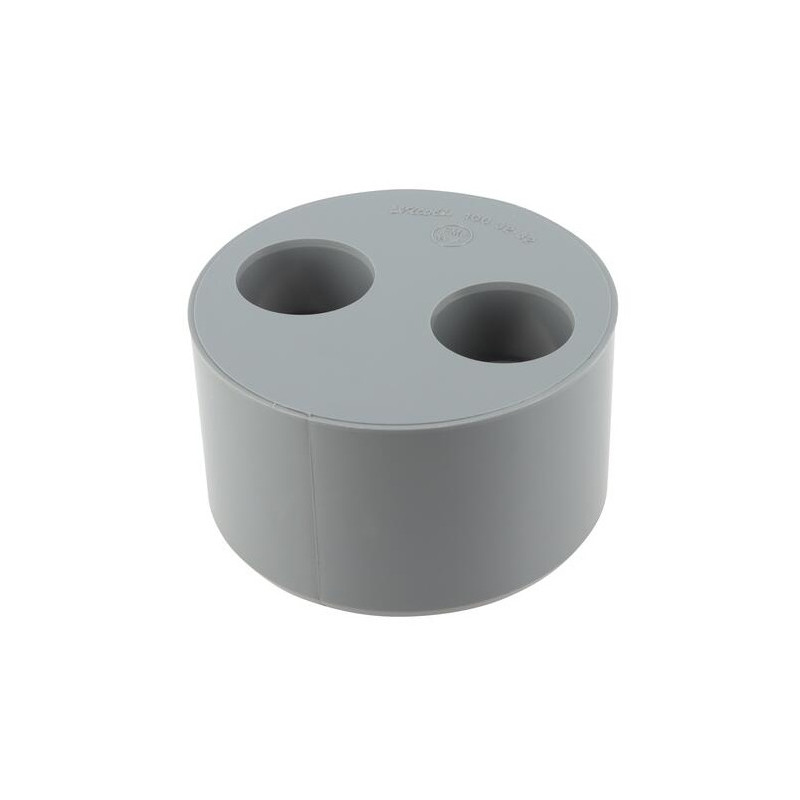 Built-in reduction plug PVC male 100 mm, female 32/32 mm.
