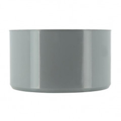 Eingebauter PVC-Reduzierpuffer, männlich 100 mm, weiblich 32/32 mm.