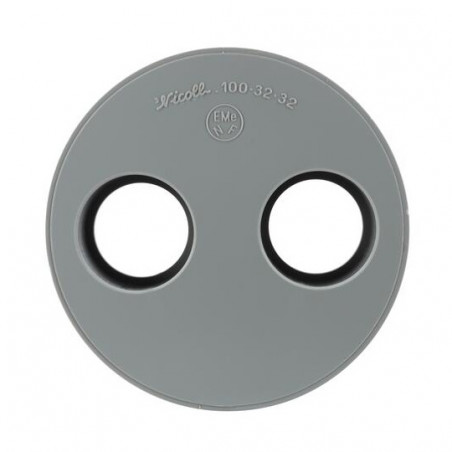 Ingebouwde Verloopstekker Pvc Mannetje 100 Mm, Vrouwtje 32/32 Mm., NICOLL, T33