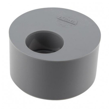 Tampon de réduction incorporée PVC mâle 100 mm, femelle 40 mm. NICOLL T4 - Image 1/5