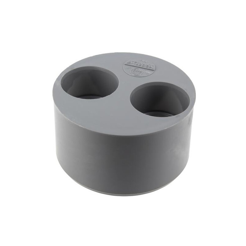 Built-in reduction plug PVC male 100 mm, female 40/40 mm.