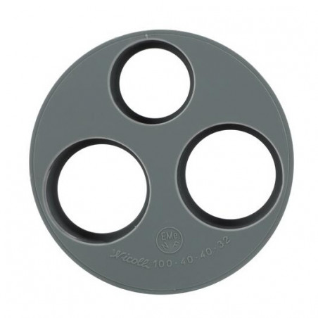 Enchufe Reductor Incorporado Pvc Macho 100 Mm, Hembra 40/40/32 Mm., NICOLL, T443