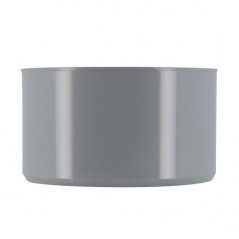 Enchufe reductor de PVC incorporado, macho 100 mm, hembra 50/40 mm.