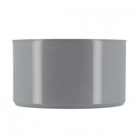 Enchufe reductor de PVC incorporado, macho 100 mm, hembra 50/40 mm.