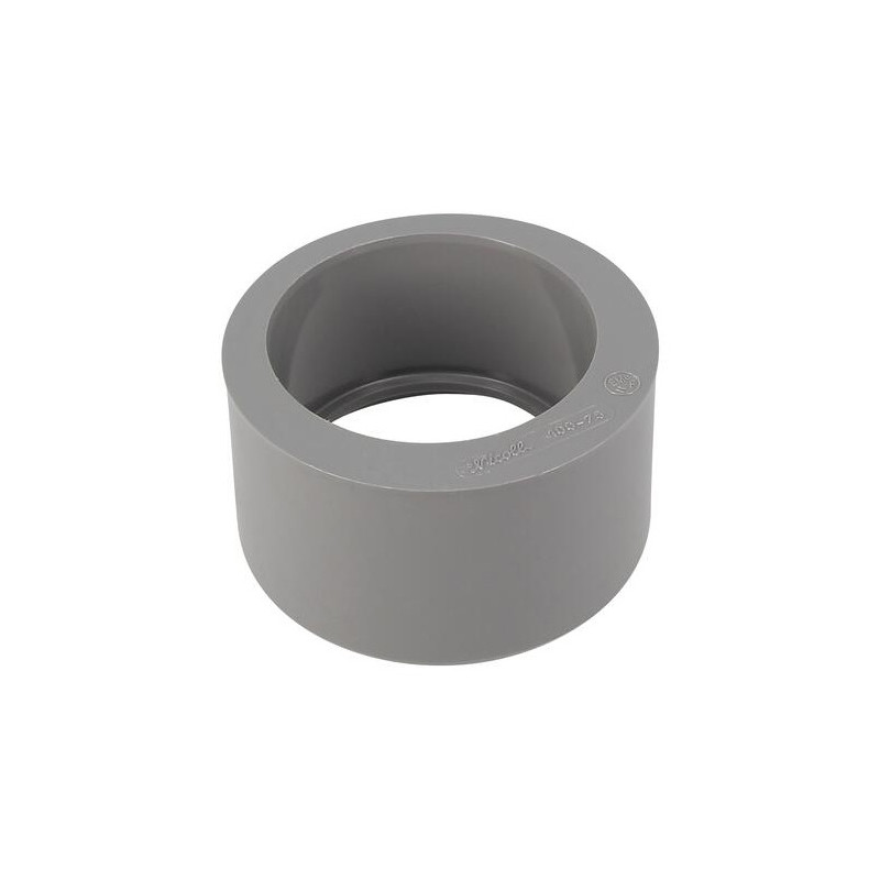 Spina di riduzione incorporata PVC maschio 100 mm, femmina 75 mm.