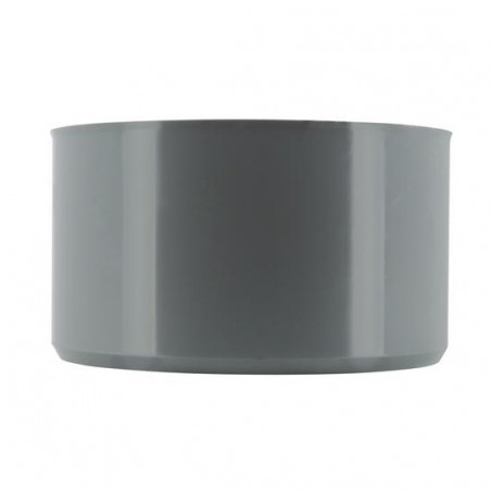 Ingebouwde verloopstekker PVC mannetje 100 mm, vrouwtje 75 mm.