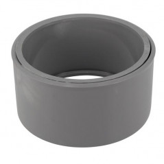 Spina di riduzione in PVC incorporata 125 mm maschio, 100 mm femmina.