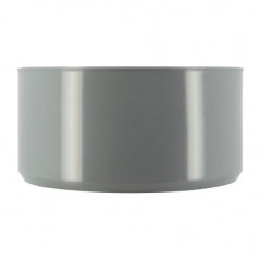 Enchufe reductor de PVC incorporado 125 mm macho, 40 mm hembra.