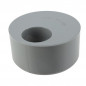 Tampon de réduction incorporée PVC mâle 125 mm, femelle 50 mm.