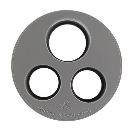 Eingebauter Pvc-Reduzierpuffer, Männlich 125 Mm, Weiblich 50/40/40 Mm., NICOLL, X544