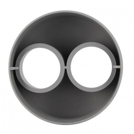 Enchufe reductor incorporado 125 mm macho, 50/50 mm hembra.