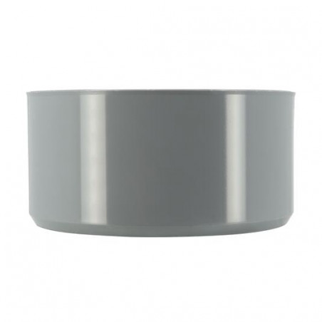 Enchufe reductor de PVC incorporado 125 mm macho, 75 mm hembra.