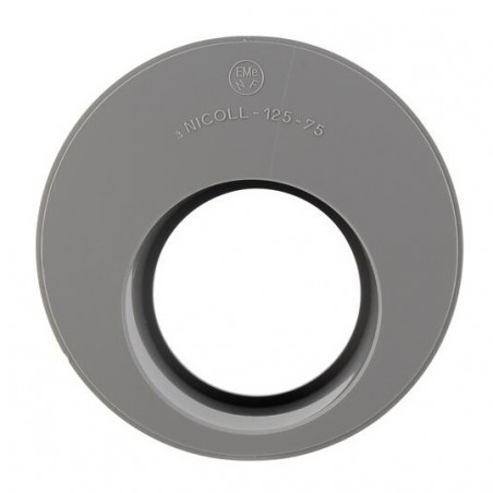 Spina Di Riduzione In Pvc Incorporata 125 Mm Maschio, 75 Mm Femmina., NICOLL, X7