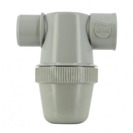 Siphon bouteille horizontal PVC diamètre 32 mm