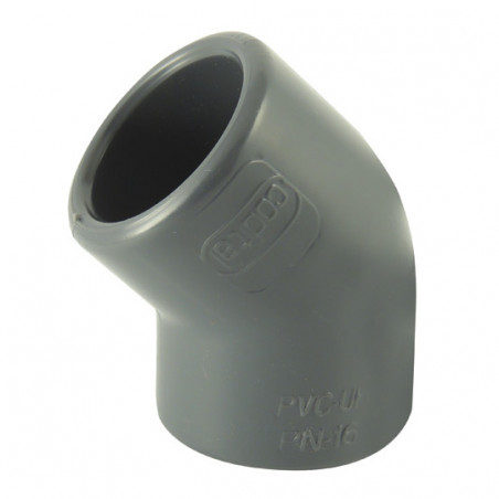 Pvc-Drukbocht 45° Diameter 16 Mm, Vrouwelijk Vrouwelijk, CODITAL, 5005041001600