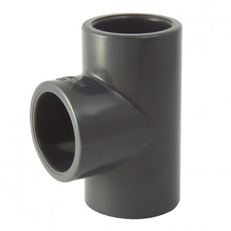 T-stuk PVC druk 90° diameter 25 mm, 16 bar
