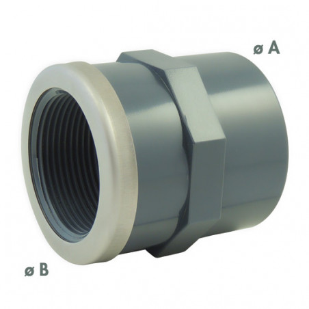 Mixed PVC pressure sleeve 20 mm, 15x21 reinforced stainless steel