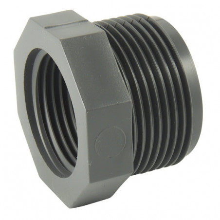 Short Pvc Pressure Reduction, Male 50X60 (2") Female 40X49 (1"1/2)., CODITAL, 5005876504000