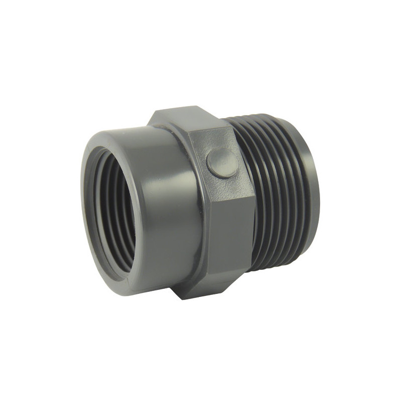 PVC pressure reducer male 15x21 (1/2"), female 12x17 (3/8")