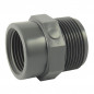 Verloopstuk PVC druk om te schroeven M/M 40x49 (1"1/2), F/F 20x27 (3/4")
