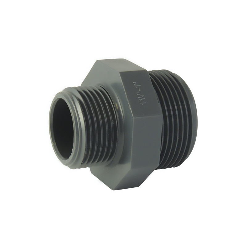 Nipplo PVC pressione maschio 26x34 ridotto maschio 20x27