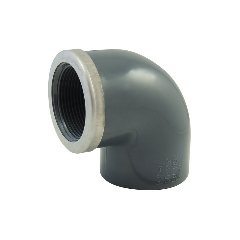 Coude 90° PVC pression mixte 15x21 renforcé, diamètre 20 mm