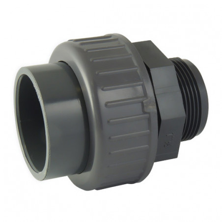 Union 3 pièces mixte PVC pression femelle 20 mm, mâle 15x21 CODITAL 5005951201500