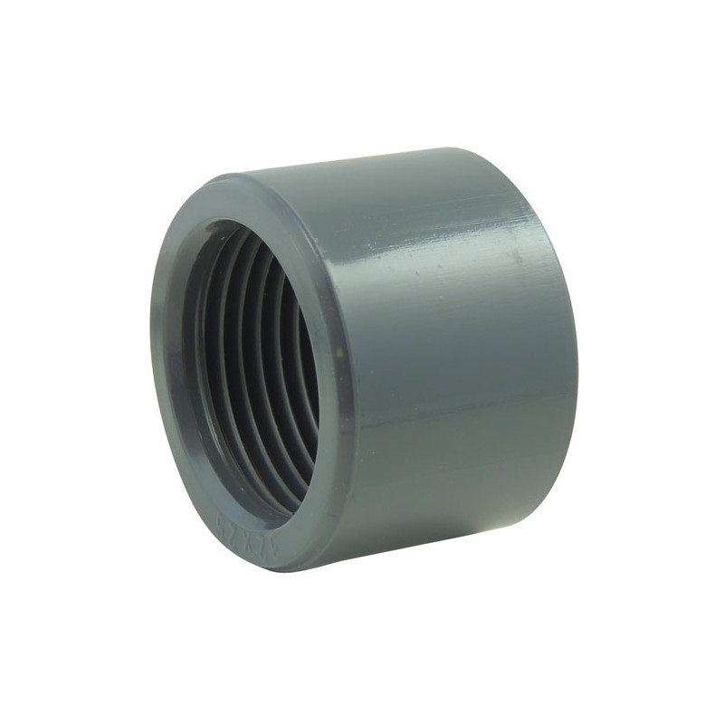 Réduction PVC pression à coller mâle 32 mm, femelle à visser 15x21 Réduction PVC pression à coller mâle 32 mm, femelle à visser 15x21