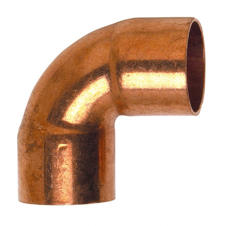 Codo cobre 90 grado Hembra hembra 18 mm