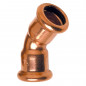 45 degree copper elbow to be crimped, diameter 14