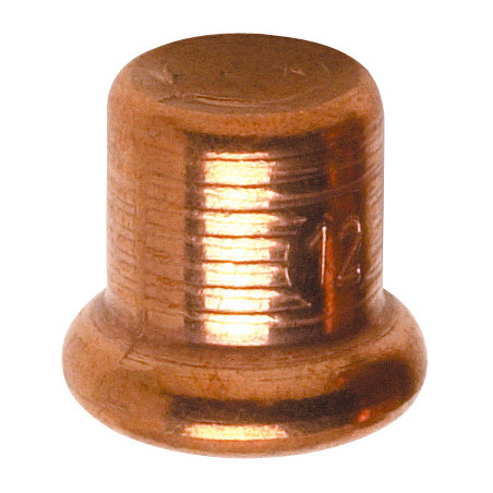 Clavija de cobre de engarce, diámetro 12 mm