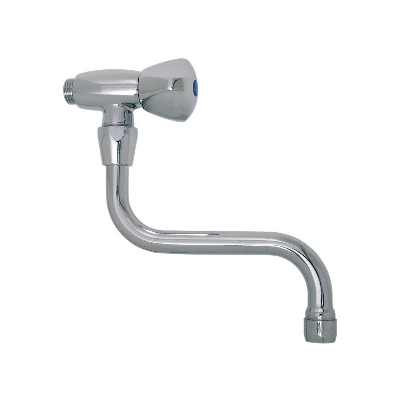 Wall-mounted sink faucet, single hole, 150mm spout