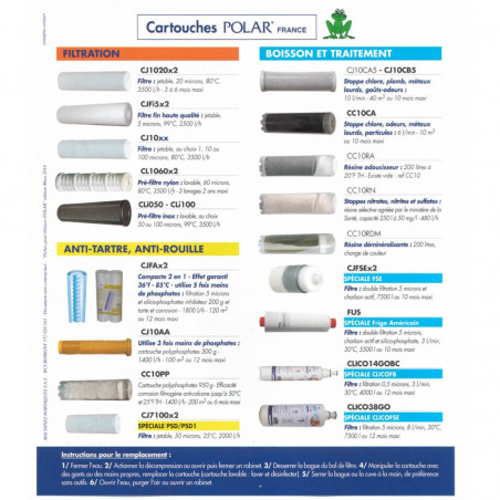 Cartuccia anti-calcare e anti-corrosione per filtro POLAR FA34C / FABP34C CJFAX1 - Immagine 4/4