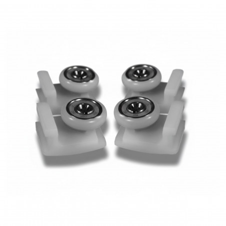 Kit de roulements avec supports pour paroi de douche HARMONY, STAR A, STAR 2P, Blanc