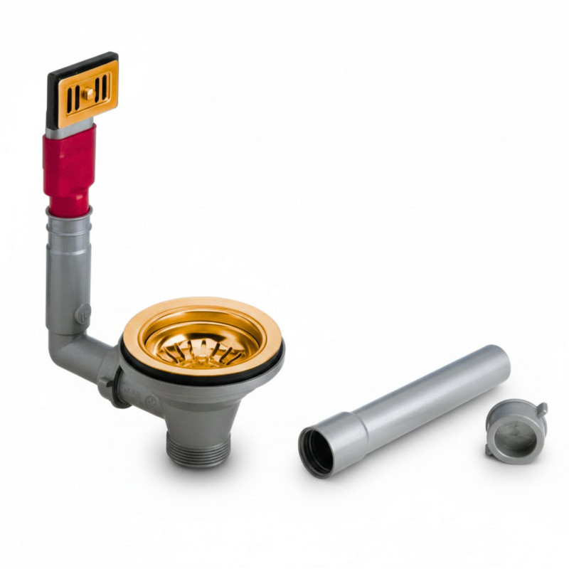 Korbablauf mit rechteckigem Überlauf, Durchmesser 90mm Korbablauf mit rechteckigem Überlauf, Durchmesser 90mm