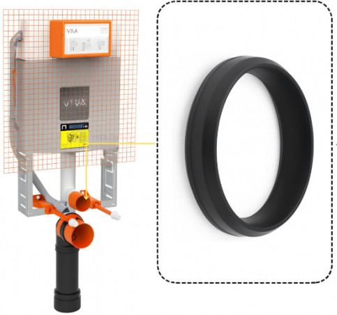 Joint à lèvre conique pour coude d’alimentation réservoir WC encastré VitrA, 54 mm