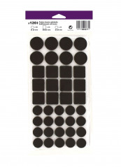 SET OF 120 ADHESIVE FELT PADS - VYNEX