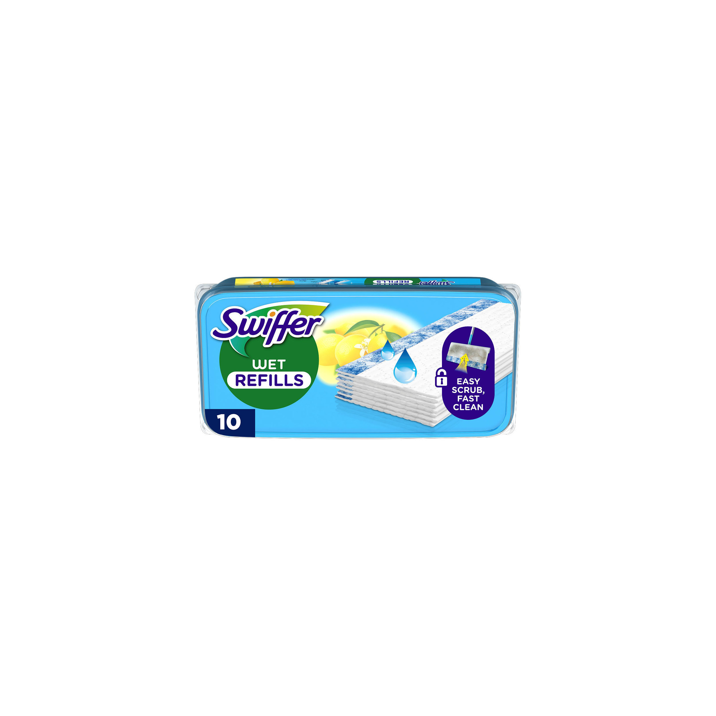 Serpillères humides SWIFFER parfum citron x 10 pièces 994178