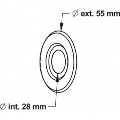 Rosace plate chromée en 20x27 PRESTO la paire