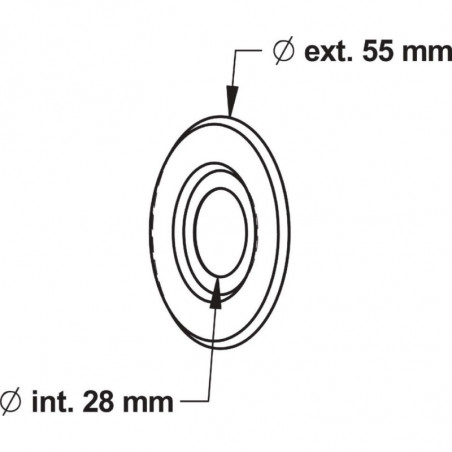 Rosace plate chromée en 20x27 PRESTO la paire