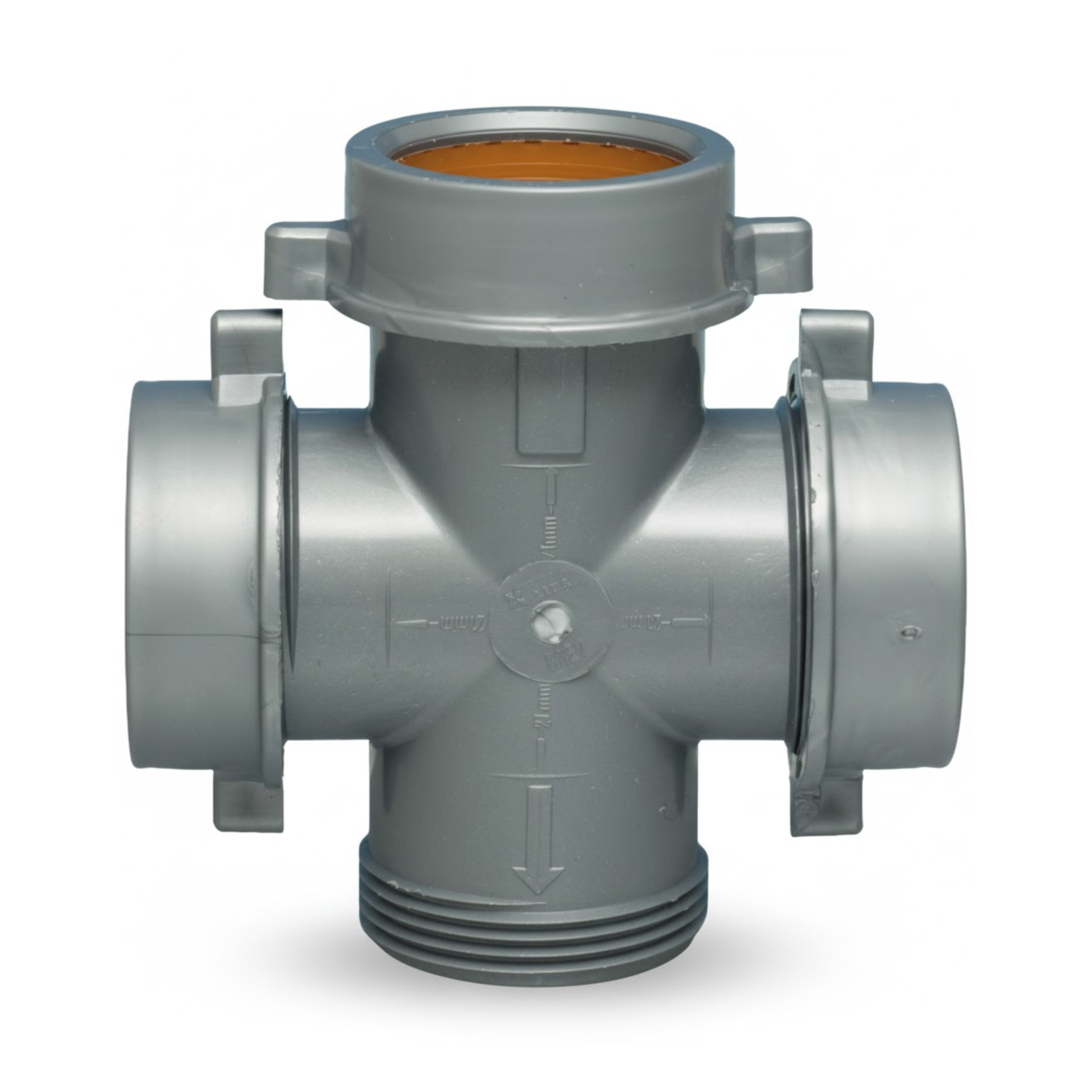 Raccord en croix 4 sorties Ø40 mm – 1"1/2 pour vidage évier Lira